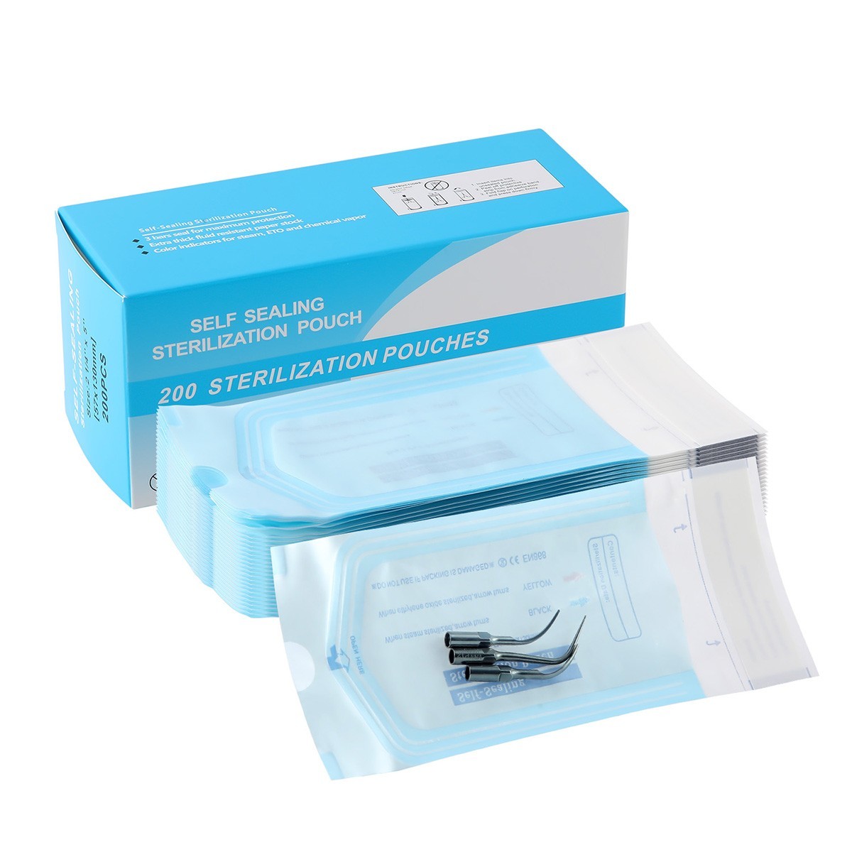 Self Sterilization Pouches Autoclave, Medical Sterilizer Bags Dental Tattoo Nail