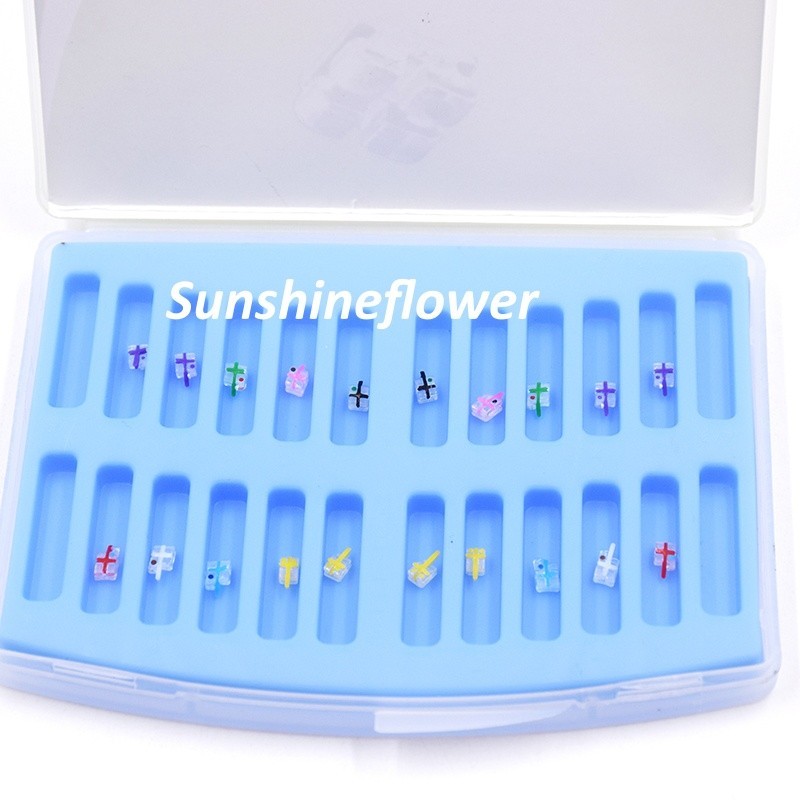 Dental Orthodontic Monocrystalline Braces Sapphire Bracket MBT Roth 022 345 Hook