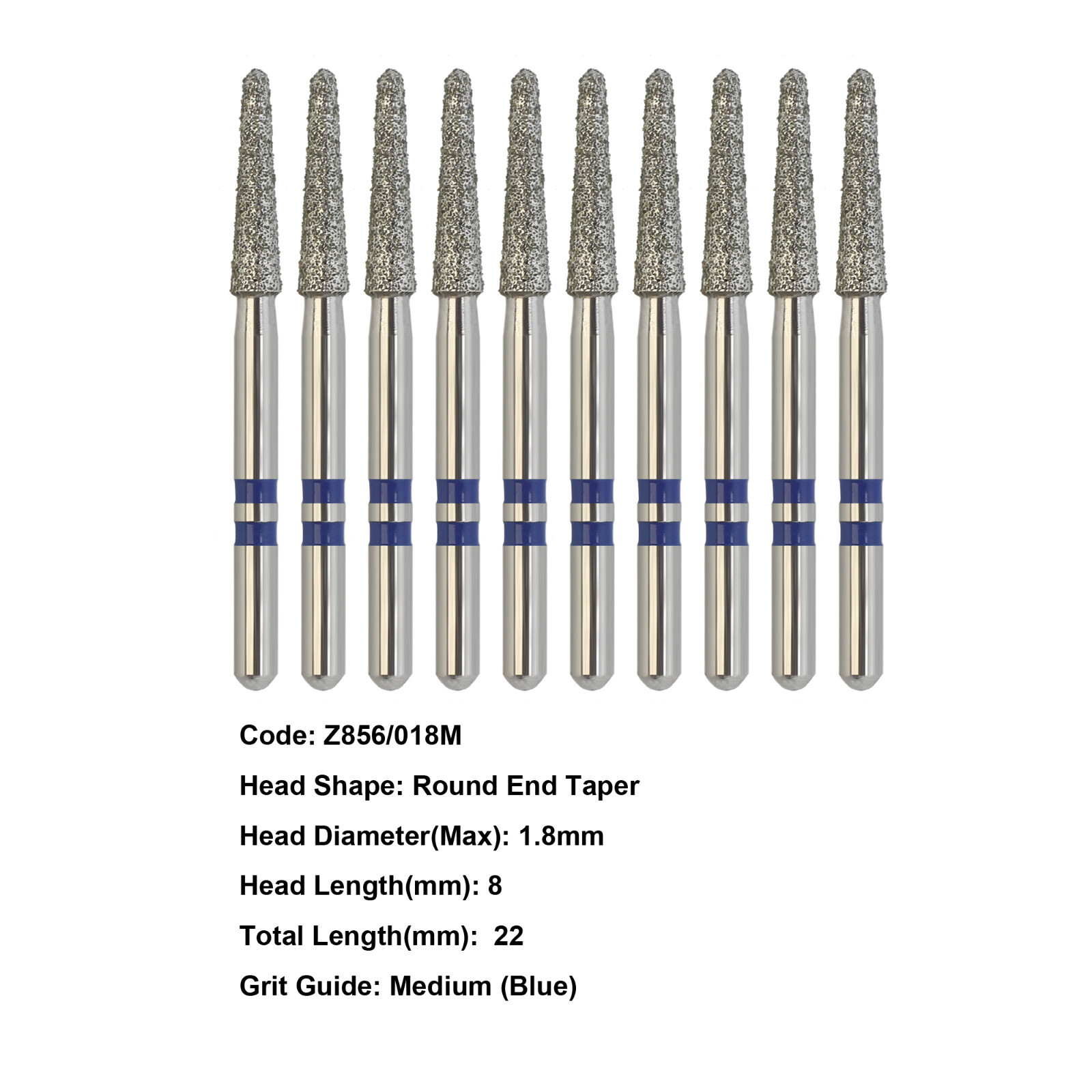 Dental Diamond Bur Zirconia Cutting Bur Round Football FG Fine Medium Grit Z856