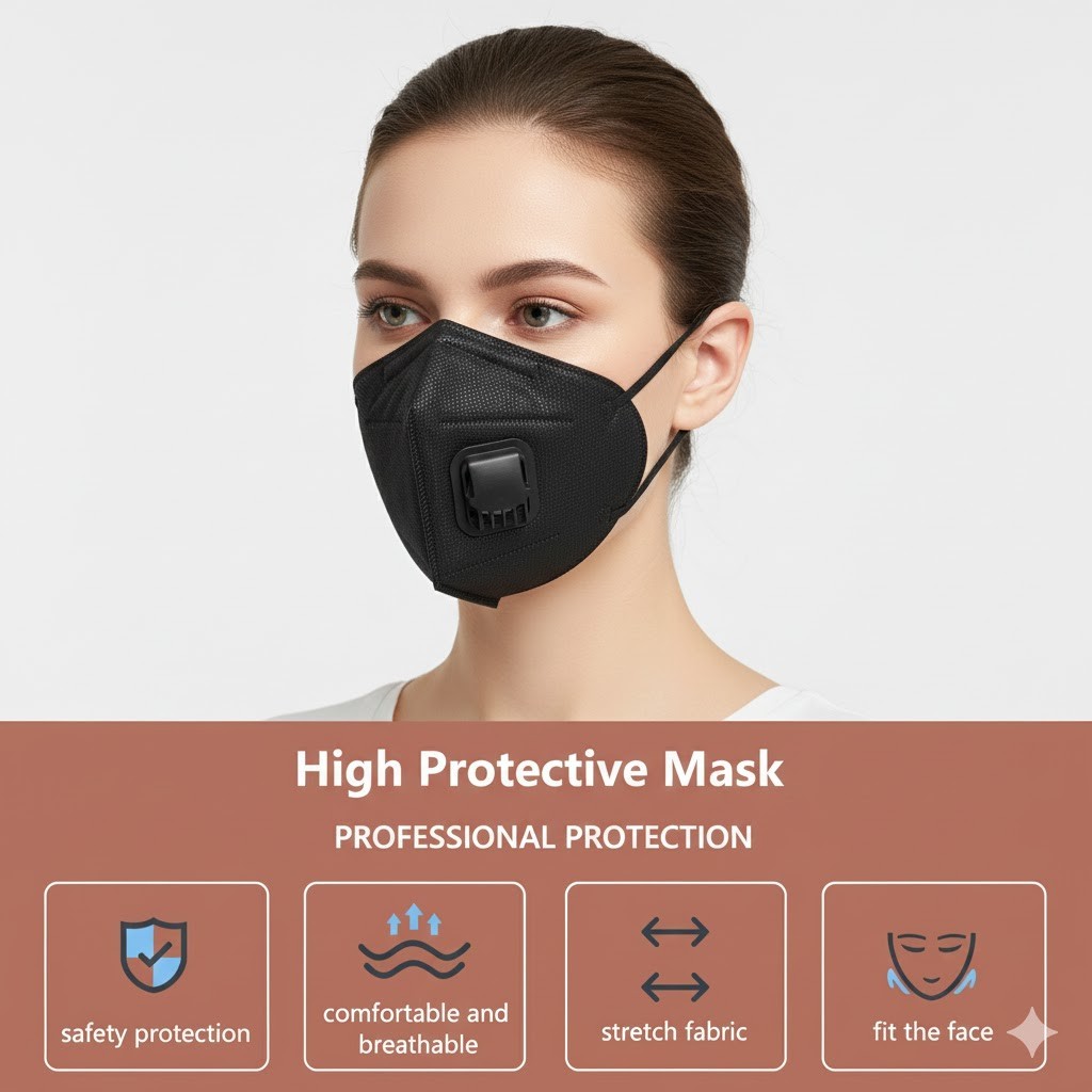 [10 Pcs] KN95 Face Mask(BFE 95%)Non-Medical Disposable Mask With Breathing Valve