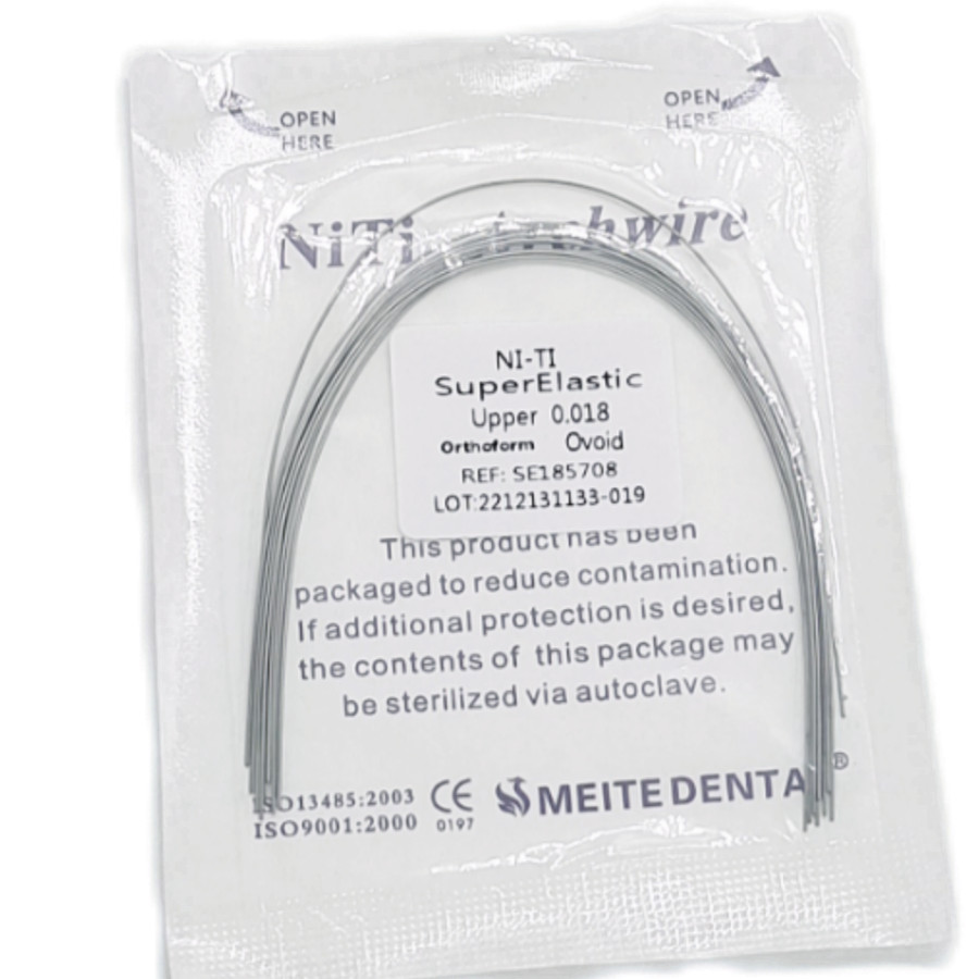 10Packs Dental Super Elastic NITI Arch Wires Orthodontic Round Wire Ovoid arcs