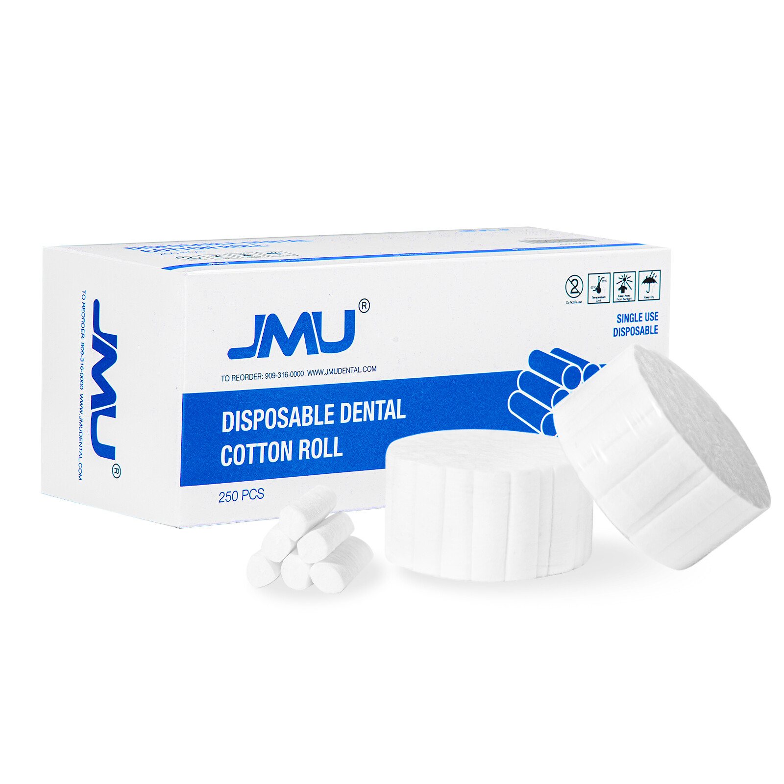 2000 pcs High Quality Dental Cotton Rolls Size 1-1/2″ x 3/8″ #2 Medium Premium
