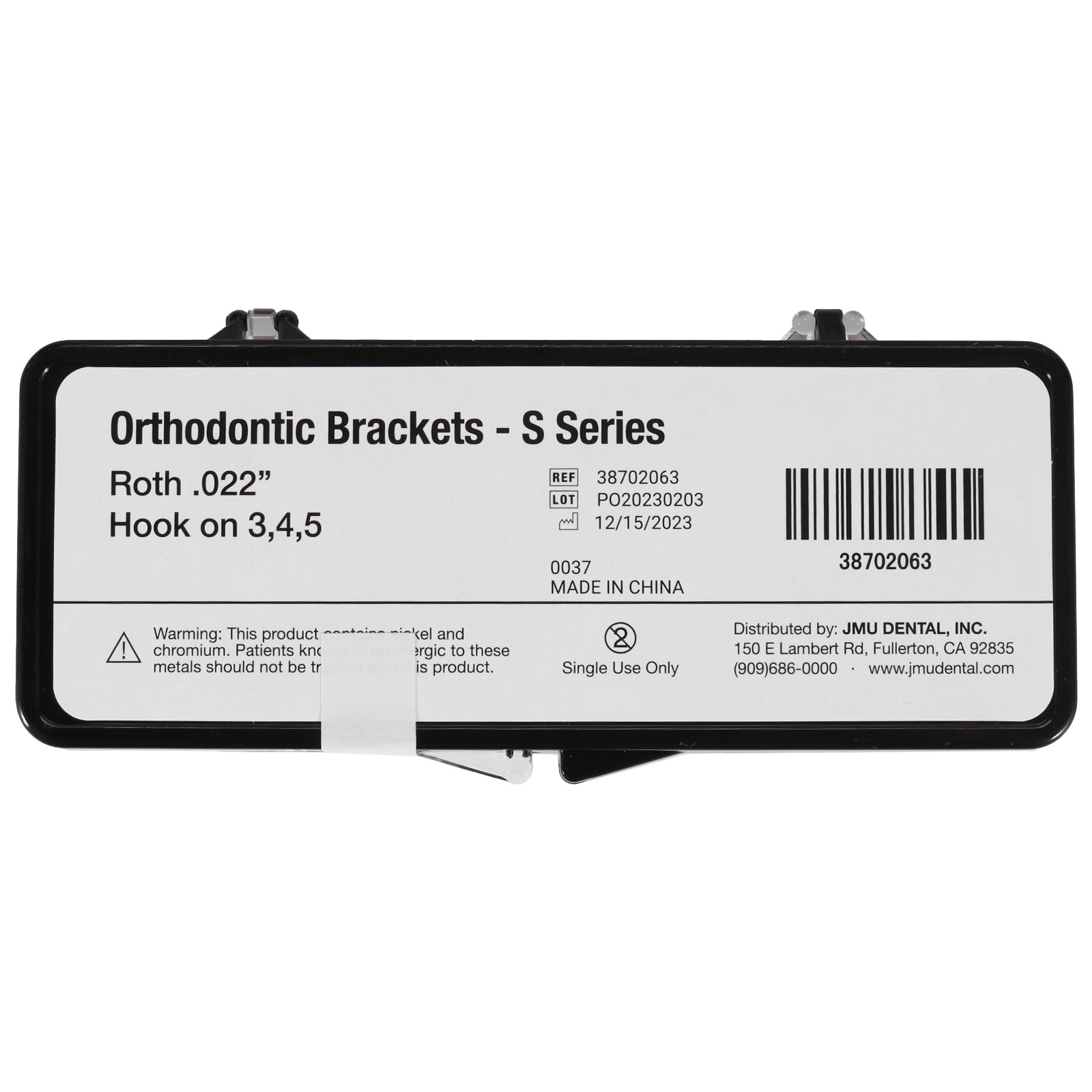 Orthodontic Metal Brackets Standard Roth/MBT Braces .022/.018 Hooks 3-4-5 20/Set