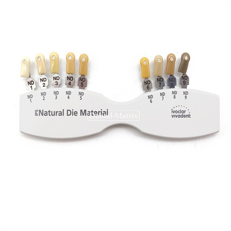 Dental IPS Natural Die Material Shade Guide Ivoclar Vivadent ND1-9 Abutment 1Set