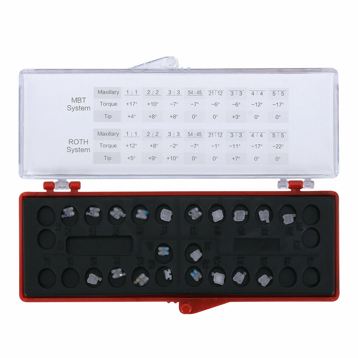 Dental Orthodontic Ceramic Brackets Braces Roth MBT 0.022/018 Hooks 3 4 5 AZDENT