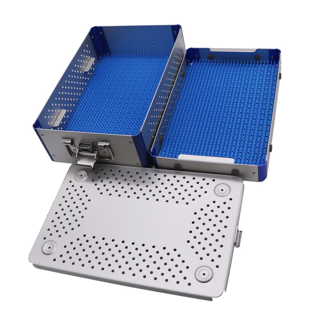 Double layer sterilization tray case box300*200*90mm surgical instrument NEW-USA