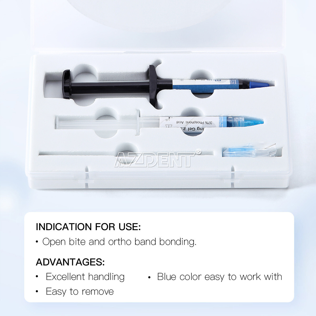 Dentex Dental Light Cure Orthodontic Adhesive Composite Resin Kit Blue Glue