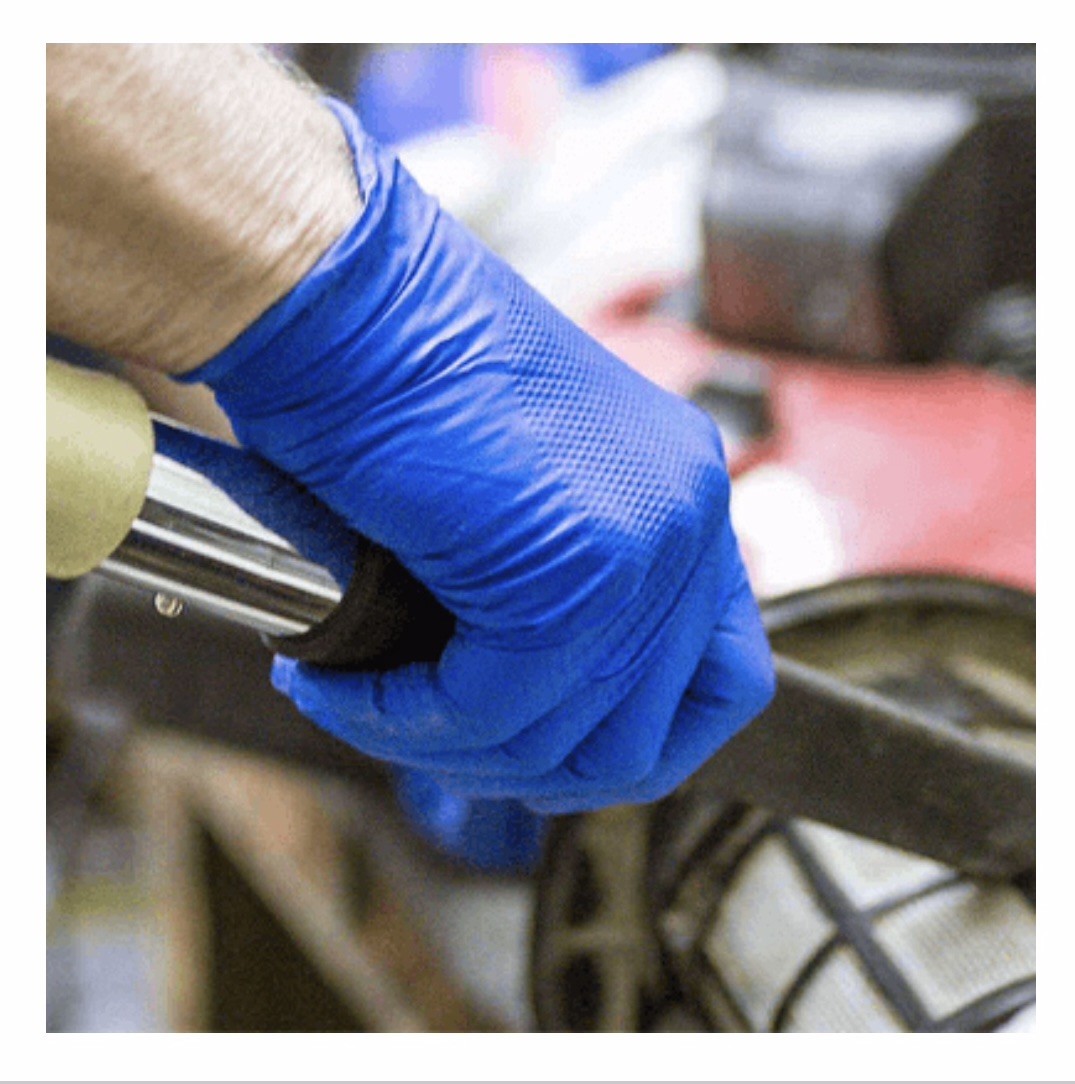 Ammex GWRBN49100 Gloveworks Blue Nitrile Powder Free Industrial Gloves, 6 Mil