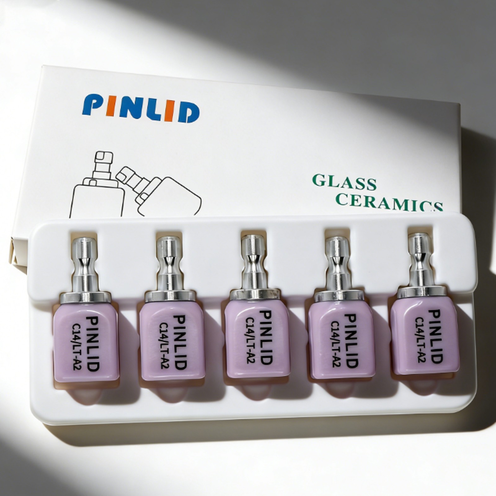 5Pcs LT C14 Dental Emax CAD CAM Glass Ceramic Blocks Lithium Disilicate CEREC