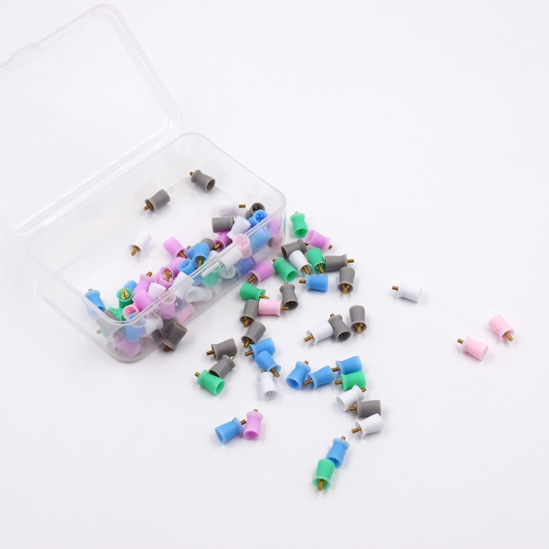 100Pcs/Box Dental 4 Webbed Screw On Type Rubber Polishing Cups Prophy Polisher