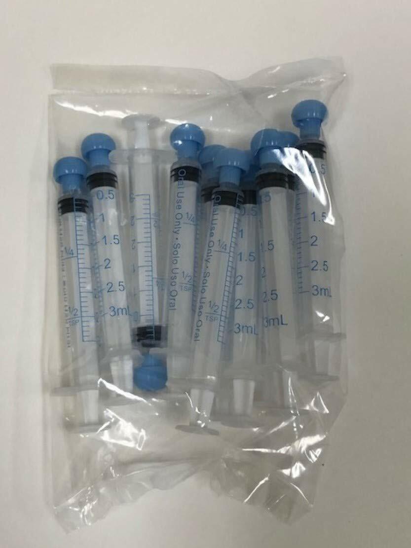 Global Medical Products 3cc/ml Oral Syringe Clear with Tip Cap 305220 – 50