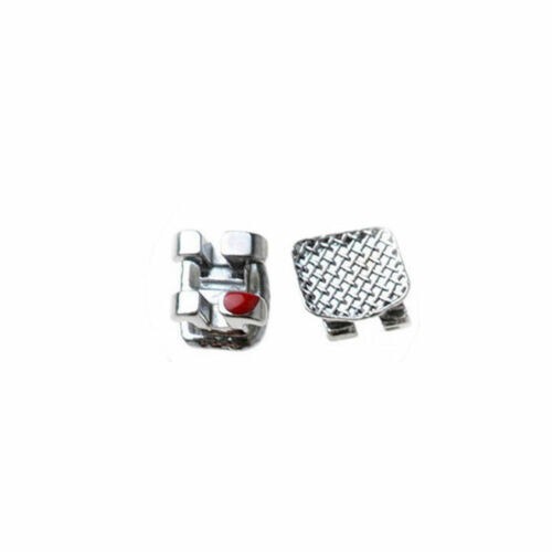 10 Packs Mini Dental Orthodontic Brackets Metal Braces Roth Slot.022 3-4-5 Hooks