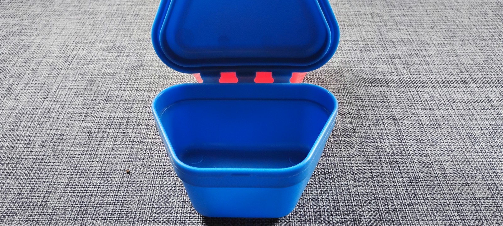 Denture Retainer Box Case Cleaning Container (BLUE/RED) Lot of 2