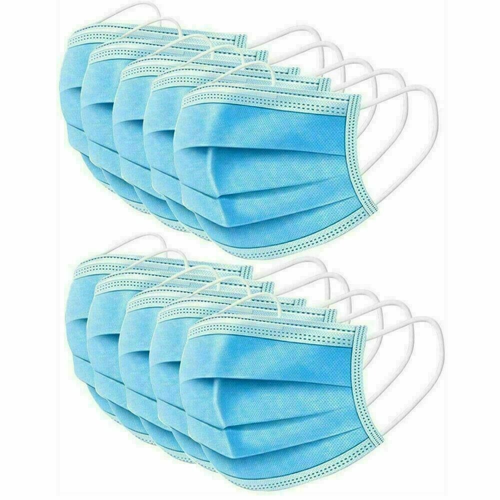 50 PCS Face Mask Surgical Dental Disposable 3-Ply Earloop Mouth Cover Masks