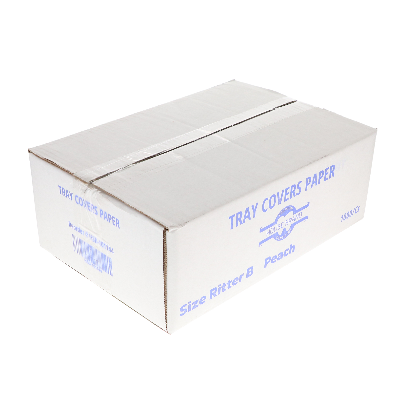 House Brand Dentistry 101144 HSB Dental Tray Covers Paper Ritter #B Peach 1000/C