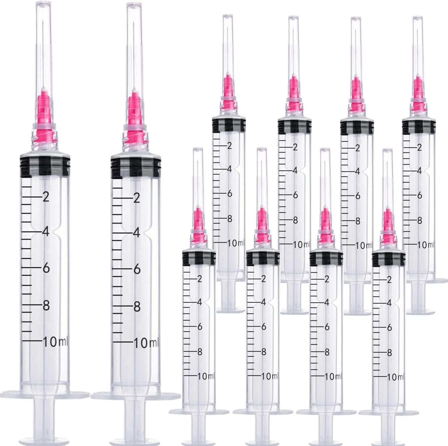 15 Jeringas de 10 ml, calibre 18,tapas de almacenamiento de aguja puntiaguda