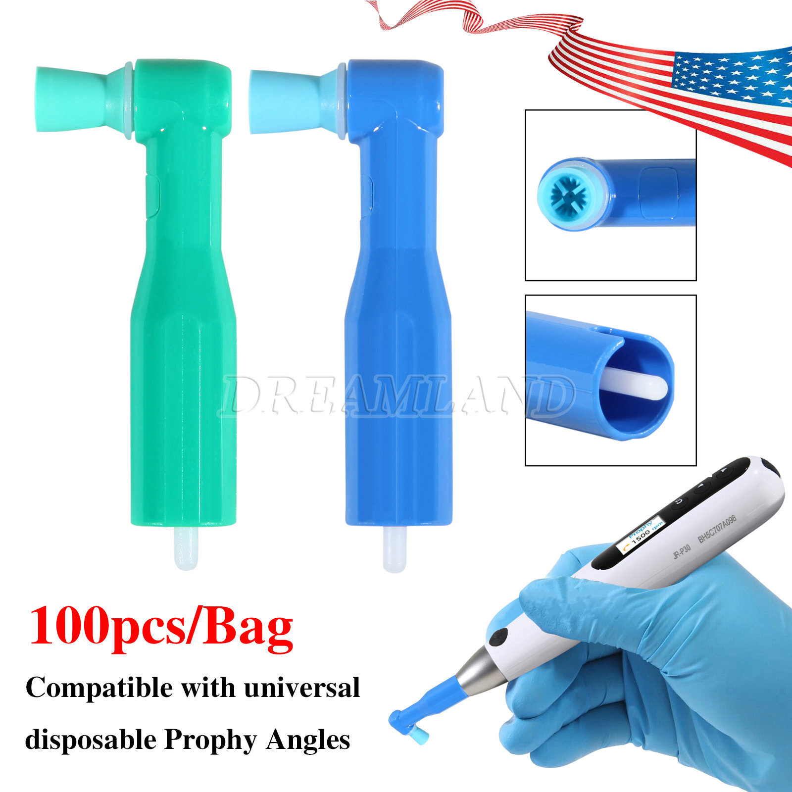 Dental Hygiene Prophy Handpiece Air Motor 4 holes Straight Nose Cone All-Types