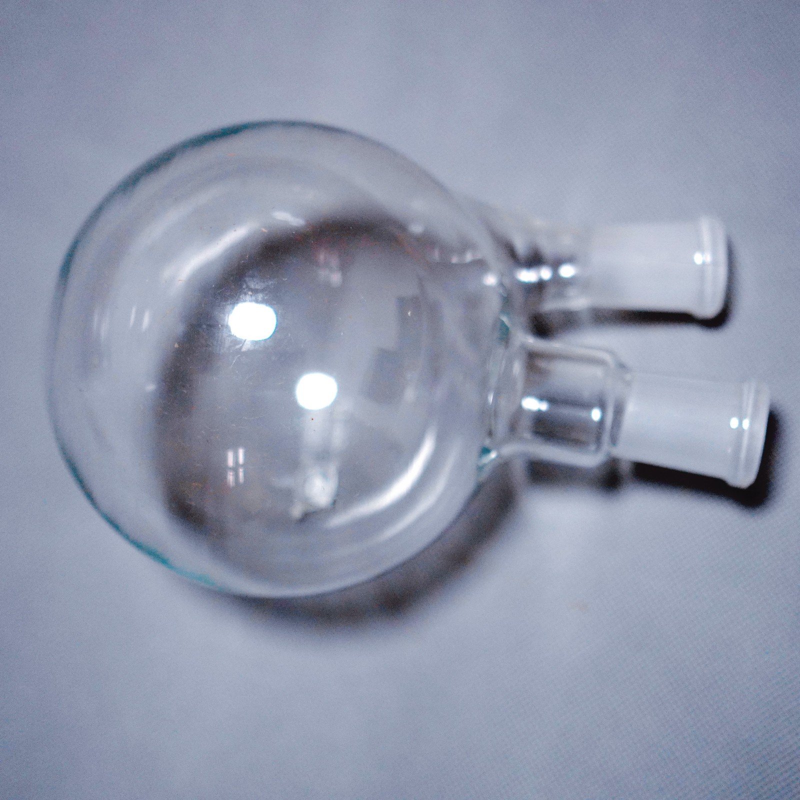 Lab glass round bottom boiling flask 2-neck 24/40 joints 2000 ml, 1000 ml, 24/40
