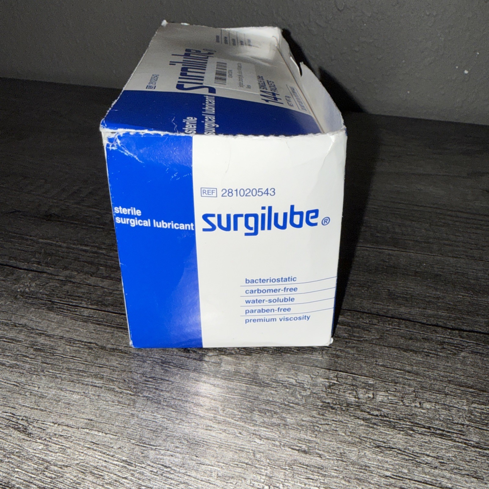 Surgilube Surgical Lubricant Sterile Bacteriostatic Jelly Foil Pac 3g 144 Count