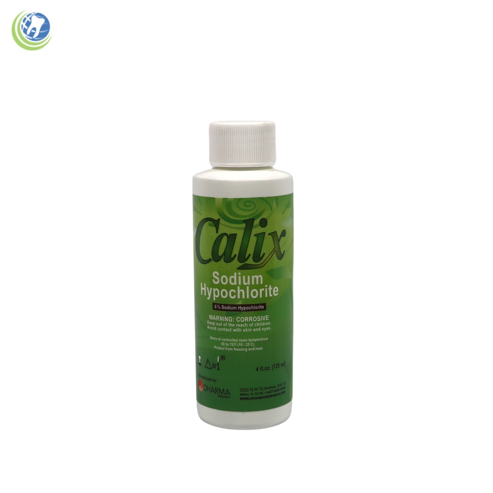 SODIUM HYPOCHLORITE SOLUTION 6% 4oZ (120 ML) BOTTLE ROOT CANAL TREATMENT CALIX