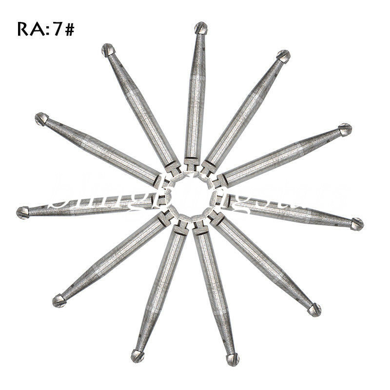 5 Pcs/Box Dental Carbide Bur Round for Slow Speed Latch Type RA#1-#8 Burs Angle