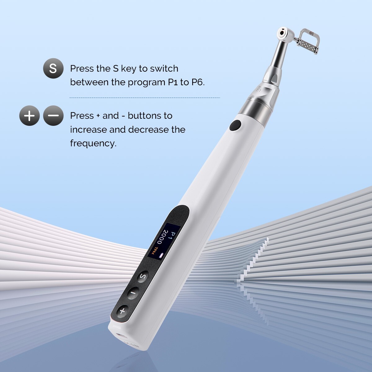 Dental Wireless Orthodontic Interproximal Stripping Handpiece+Strips /Brackets