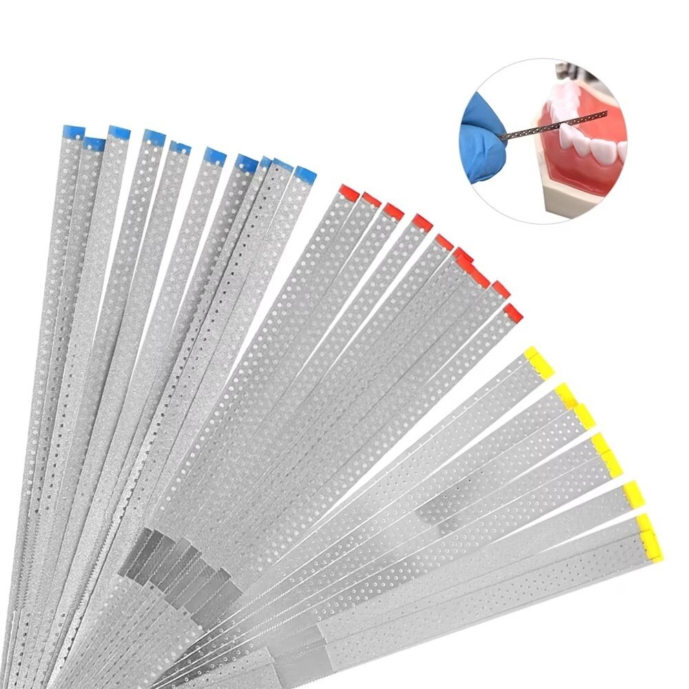 Dental Polishing Strips Polish Stick Diamond Sanding Single Side with Hole Saw