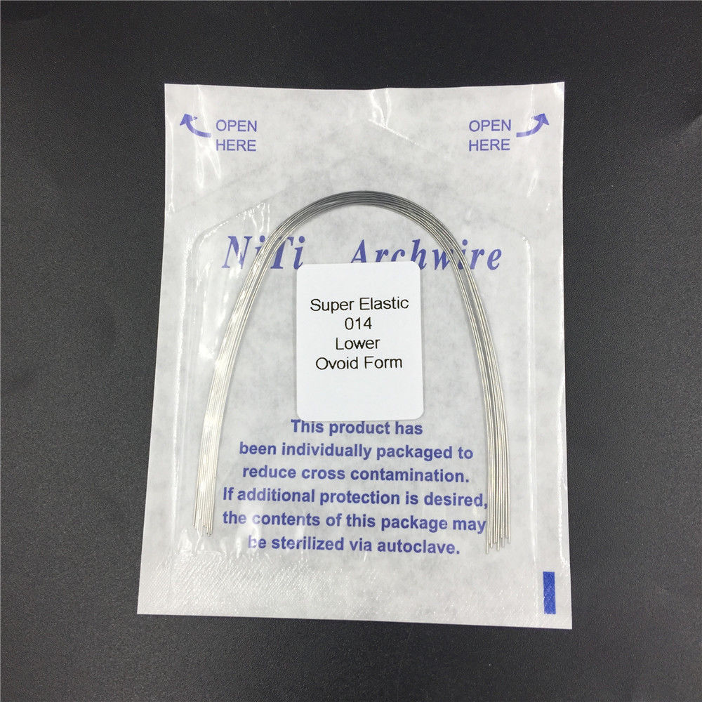 Dental Orthodontic Arch Wire Super Elastic Niti Round Ovoid Upper/Lower 012-020