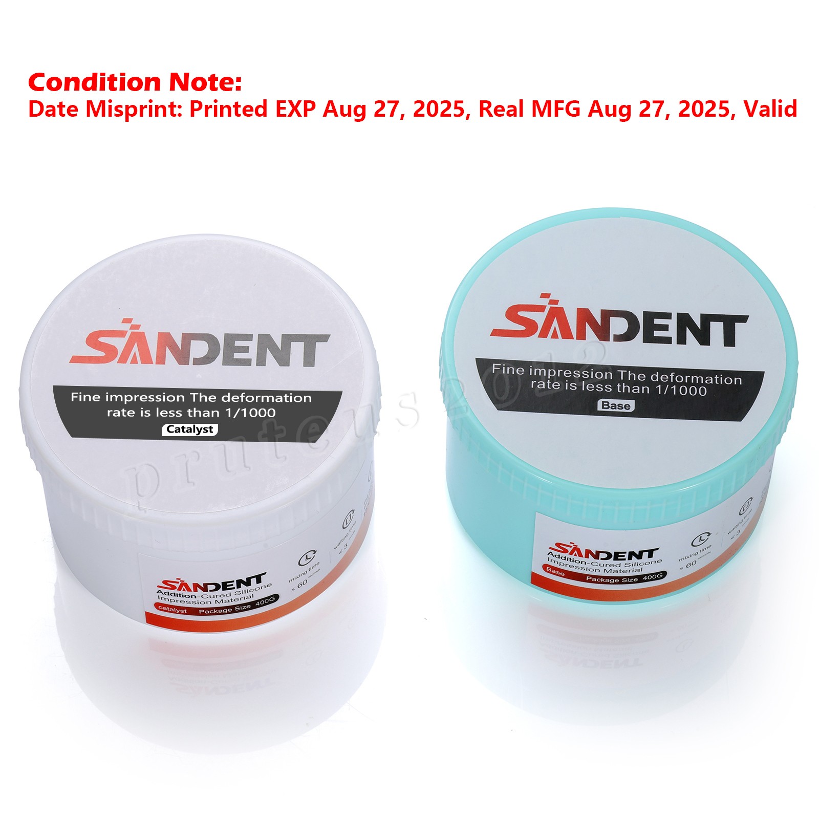 10 Sets Dental Putty PVS VPS Impression Material Base Normal Set 2 x 400g