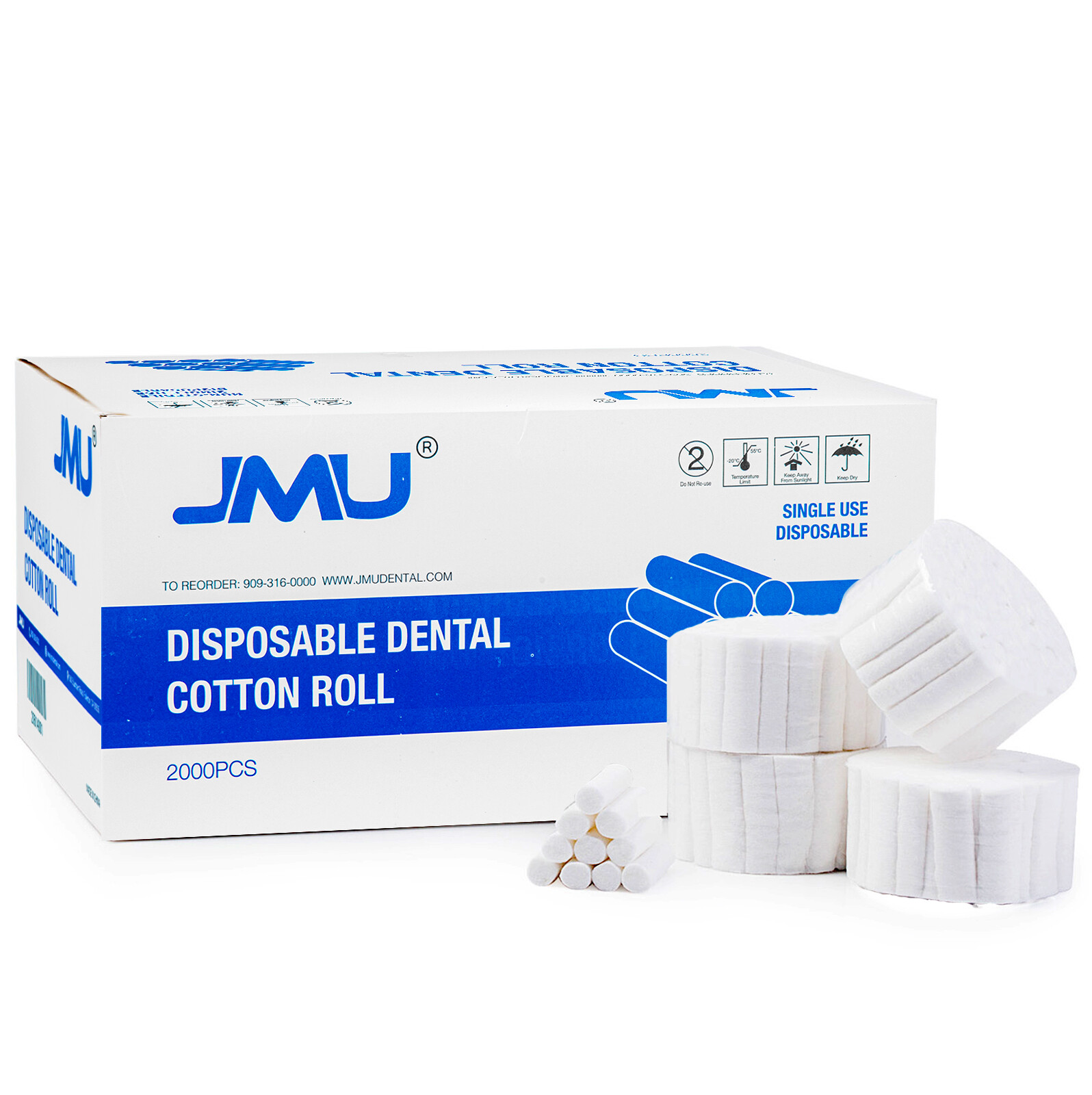 Dental Disposable Cotton Rolls 1.5″ x 3/8″ High Absorbent Cotton Non-Sterile