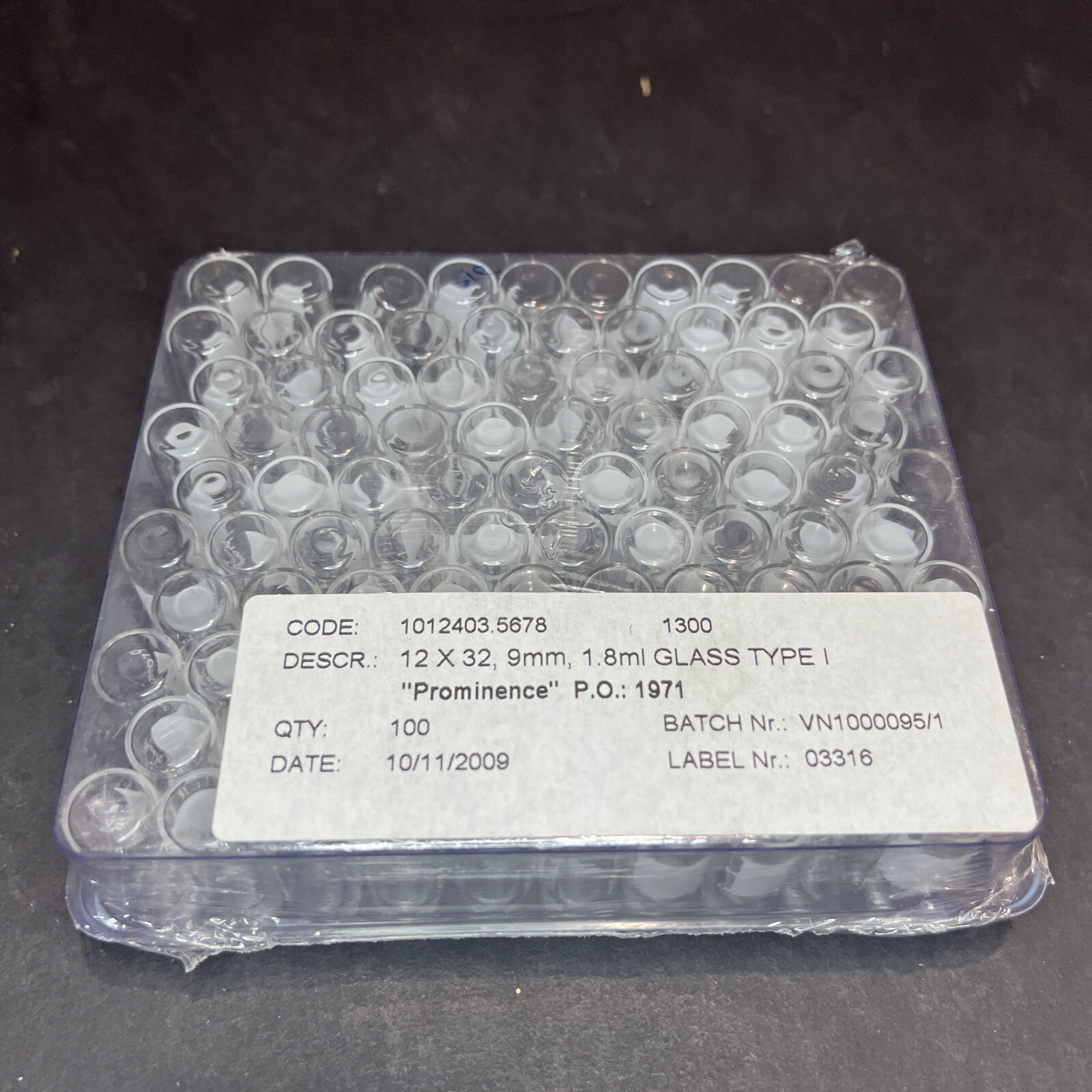 VWR Clear Glass Vial 1.8 ml 9 mm Screw Neck 12 x 32 mm Total of 100 Vials