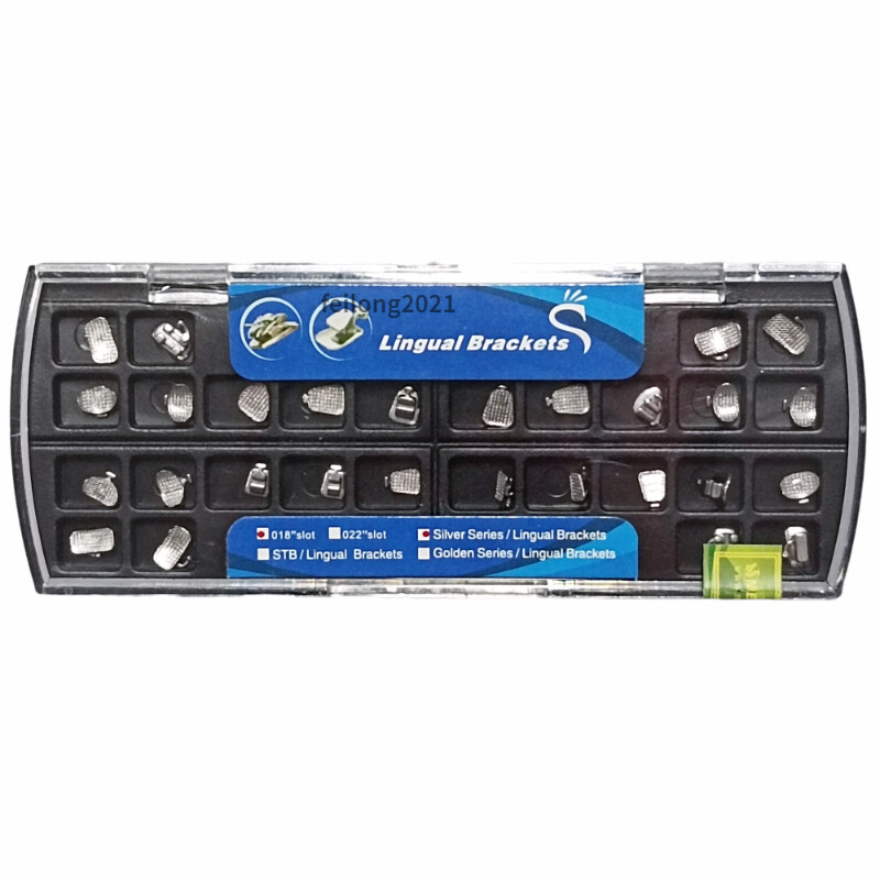 1 Box/28pcs Dental Orthodontic Metal Lingual Brackets Brace Buccal Tubes