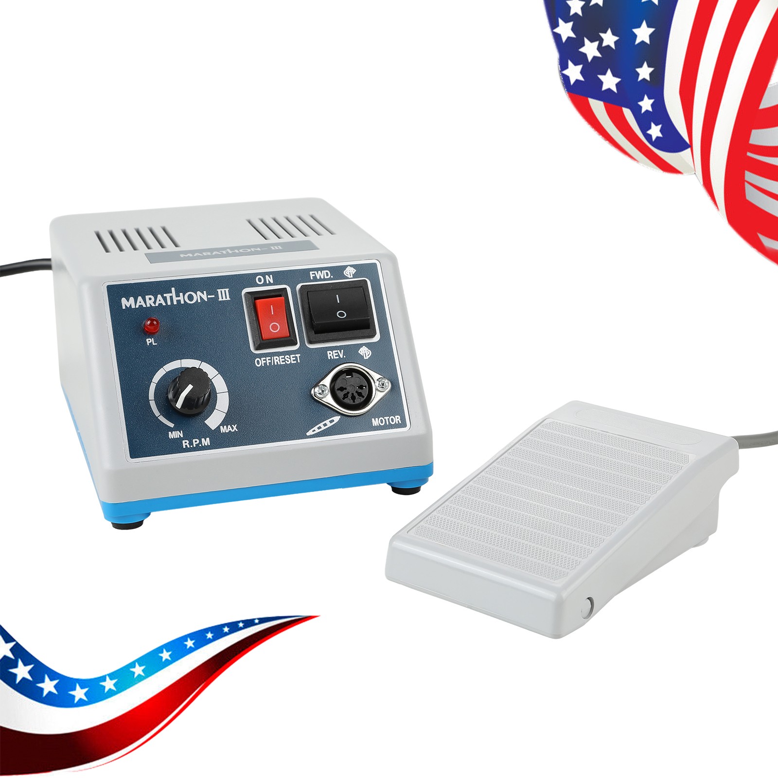 Dental Lab Marathon Electric Micromotor Polishing Unit / 35K rpm Motor Handpiece