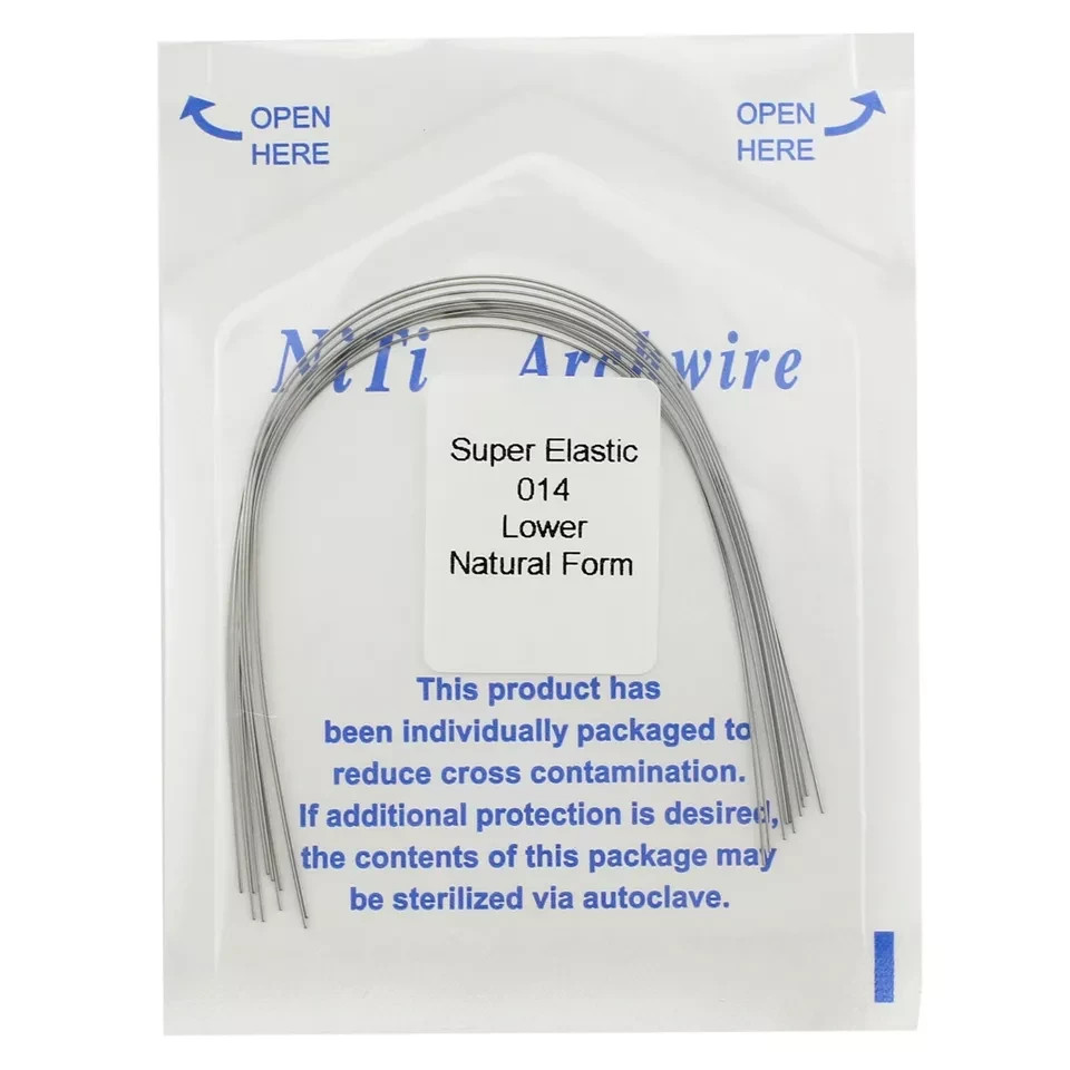 10-100x Dental Ortho Arch Wire Niti Super Elastic Round Rectangular Natural Form