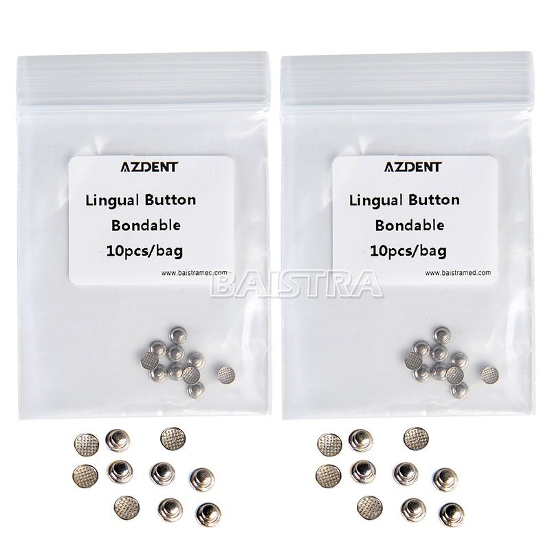 AZDENT Dental Orthodontic Lingual Buttons For Bondable Round 10Pcs/Box
