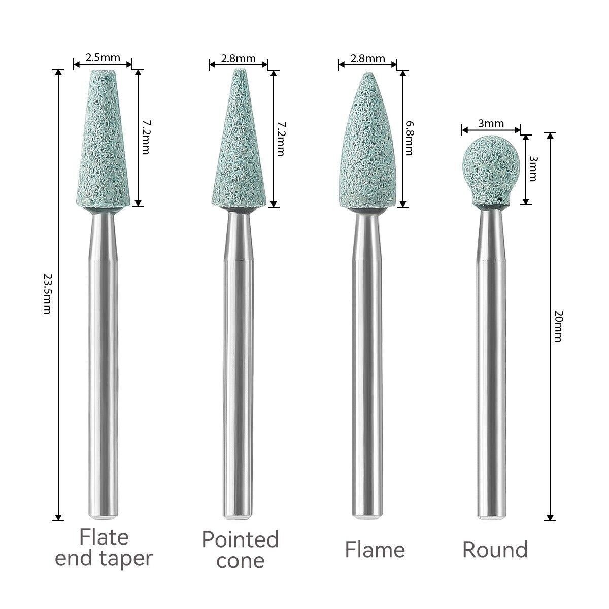 Dental Green Stone Flame Polishing Aluminum FL2 Oxide Bur FG Burr Abrasion