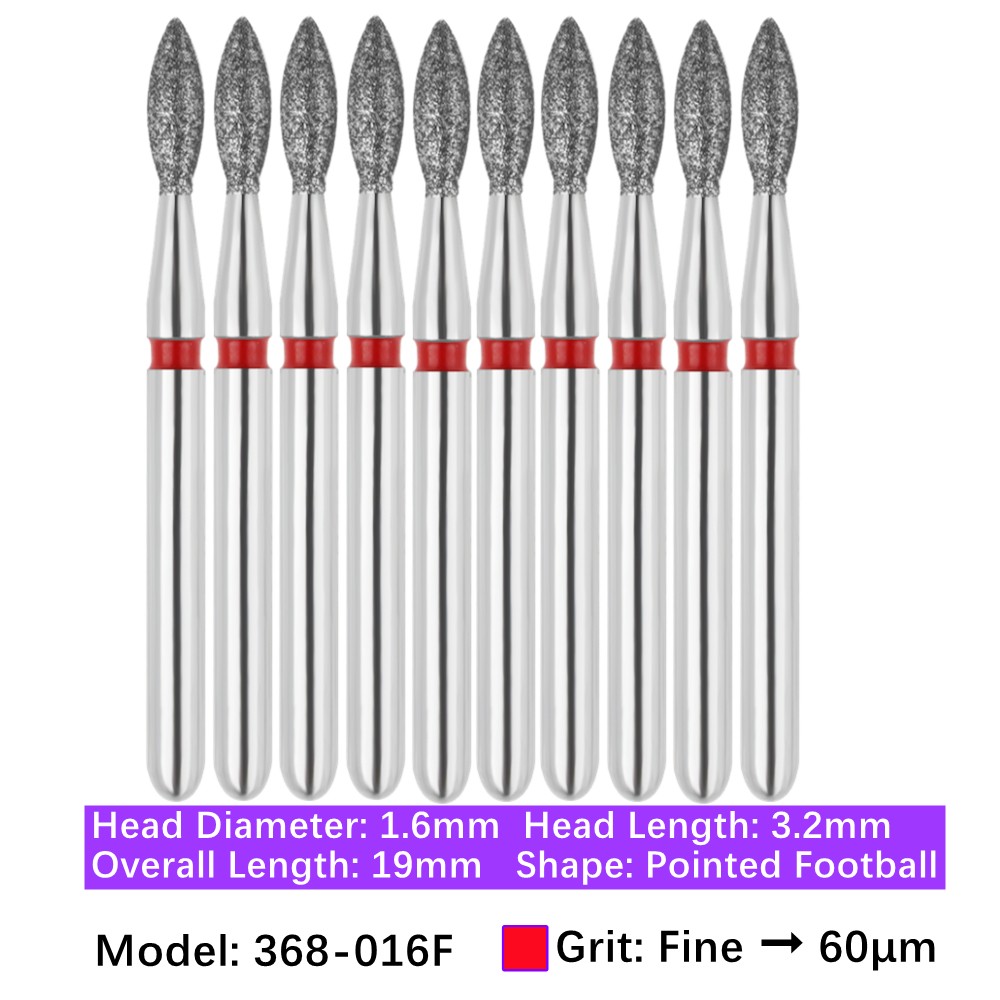 Vakker Dental Football FG Diamond Bur 368-016F Fine 10/pk