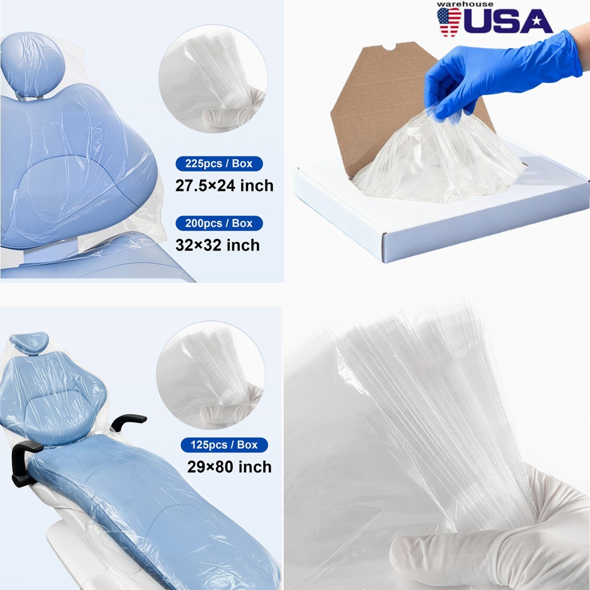 Dental Unit Chair Sleeves Cover Full&Half Disposable Protective Soft Durable