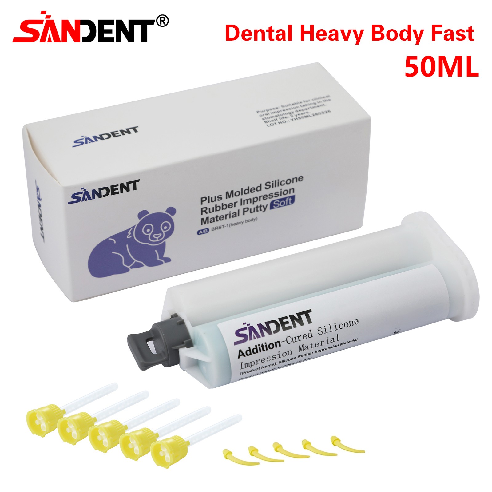 VPS PVS L/M/Heavy Body Fast Rapid Set Impression Material Mold, 50mL Cartridges