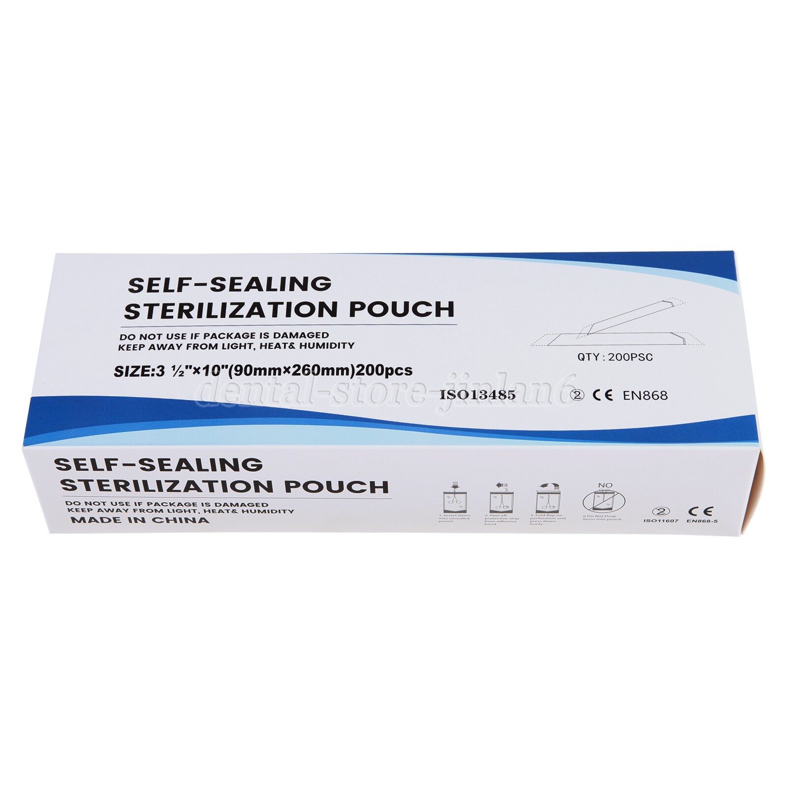 200pcs/1 Box Self Sterilization Pouches Autoclave Pouch Sterilizer Bags Dental