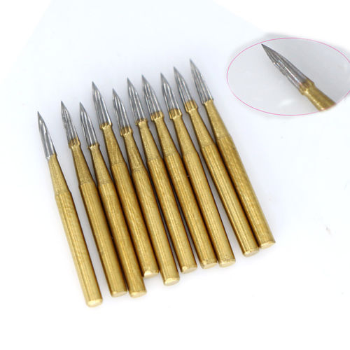 10 Pcs Dental Tungsten STEEL carbide trimming & finishing burs FG7901 7902 7903