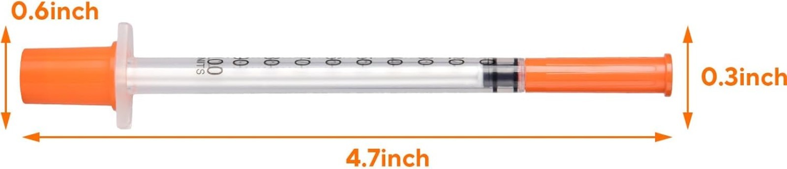 30 Count U-100 Syringes 30G 5/16″ 1ml – Clear Markings and Individually Packaged