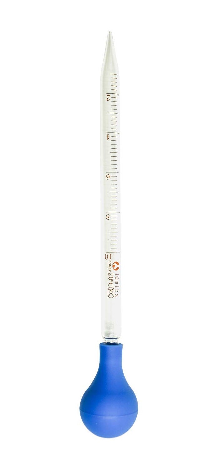 10ml Glass Graduated Dropper Pipette+(2 Pk) 8″ Glass Stirring Rod Lab Equipment