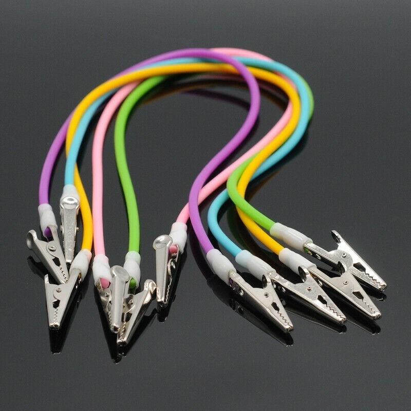 Assorted Colors Premium Dental Bib Clips Napkin Holders Flexible Silicone Chain