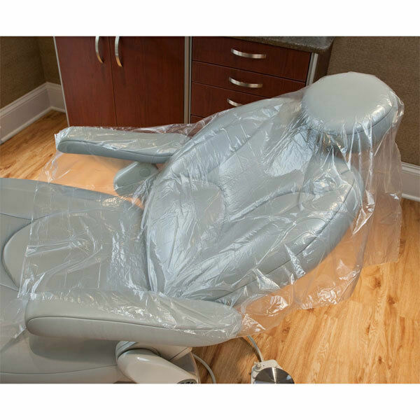 675 Pcs REDLAND Dental Half Chair Cover Sleeves 27.5″X24″ Clear Plastic