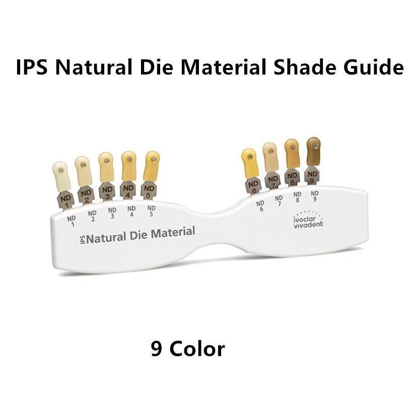 1Set Dental Tooth Shade Guide ND1-9 Abutment 9 Colors IPS Natural Die Instrument