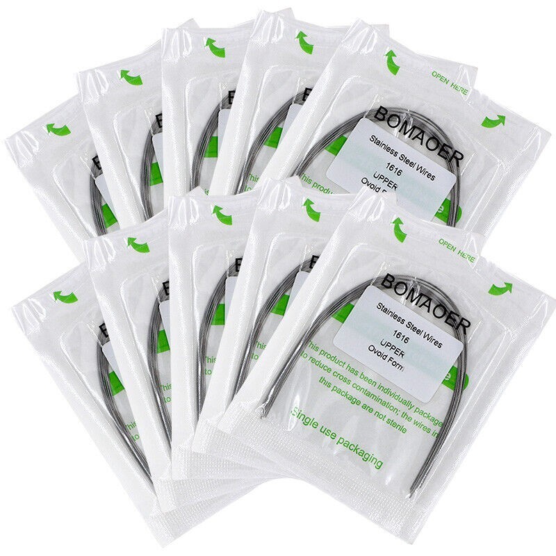 100 packs Dental Orthodontic Stainless Steel Rectangular Arch wires 16×16 Upper