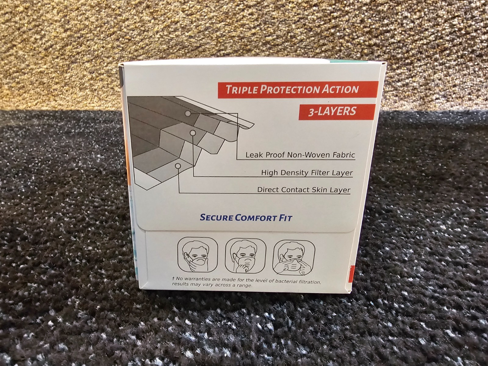 (QTY 1000) Dre Health DREIWMCS2 3 Ply Advanced Ear Loop Disposable Face Masks