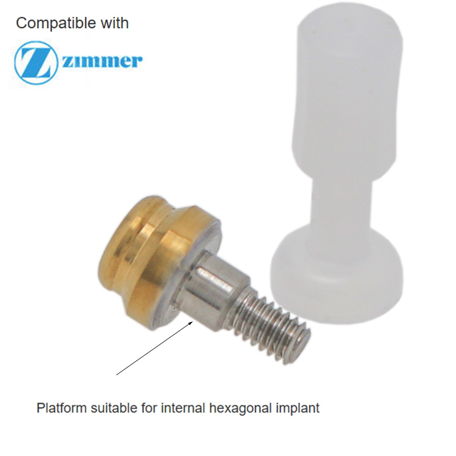 Locator Abutment Internal Hex For Zimmer Biomet Biohorizons TSV 4.5mm Platform