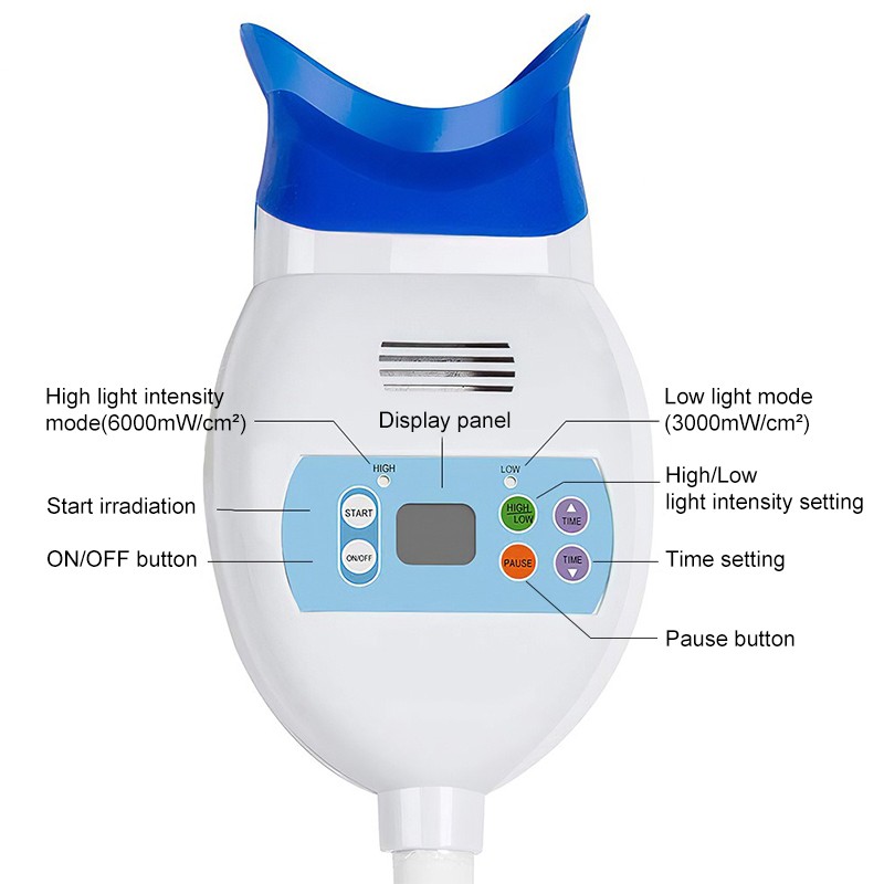 Dental Cold Light Teeth Whitening Machine Lamp Bleaching 40W Blue 8*LED Light